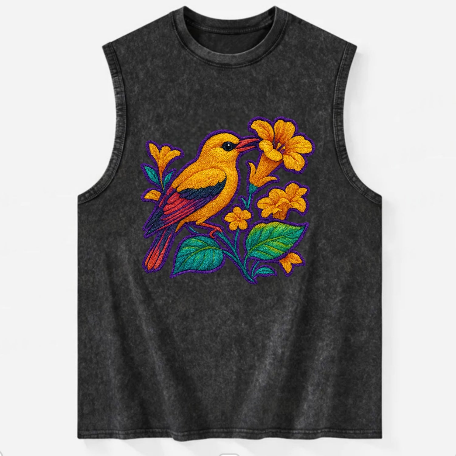 Golden Oriole - Vintage Washed Tank - Black