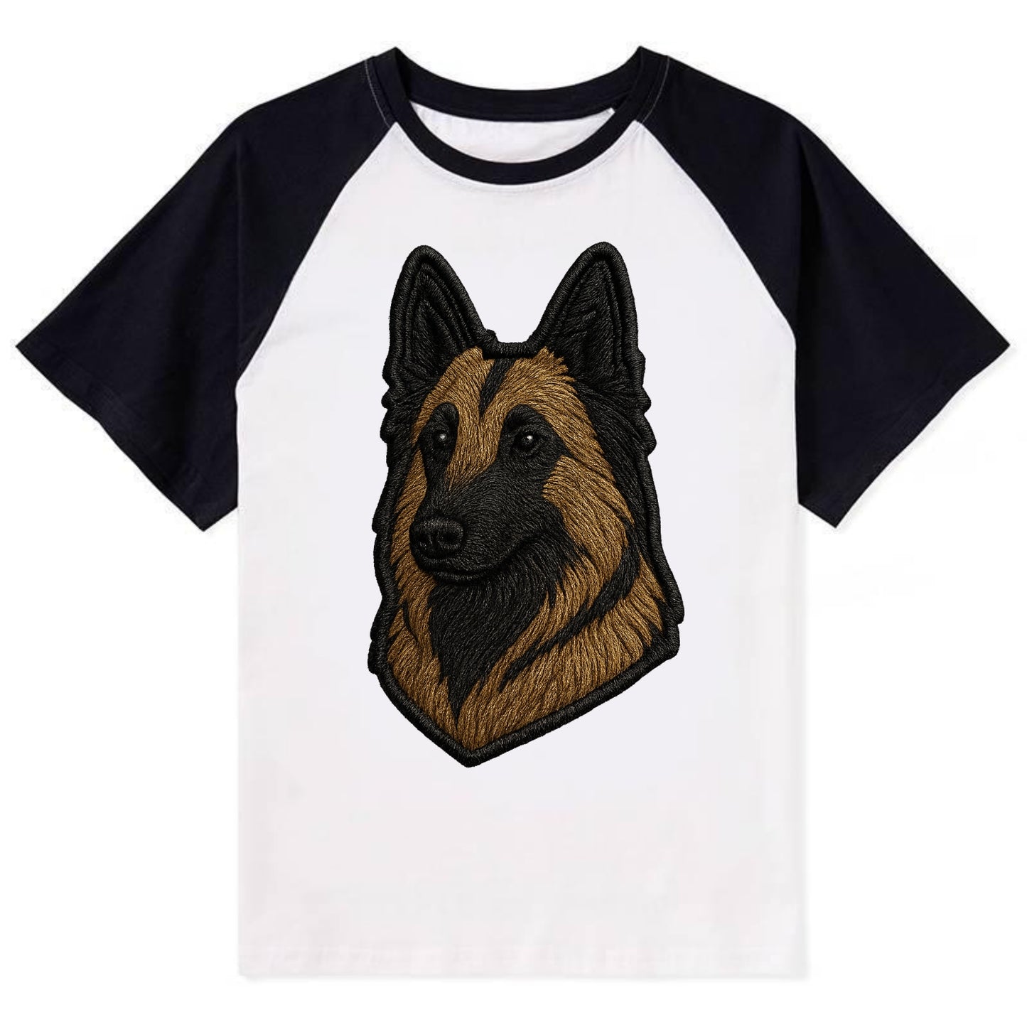 Belgian Tervuren - Trendy shepherd desig - Contrast Raglan T-shirt - Black