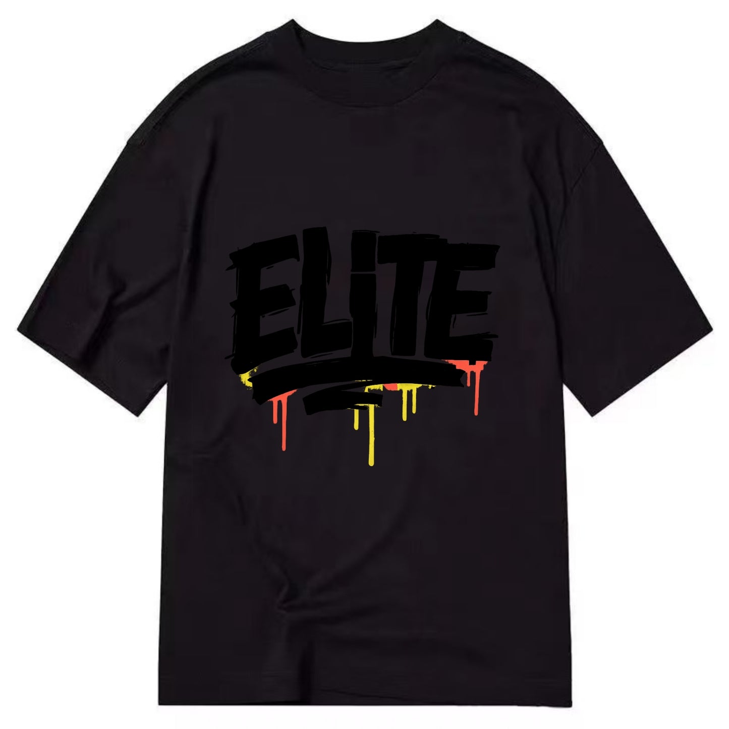 Bold typography design - "ELITE" - top tier, highest level - Classic T-shirt - Black