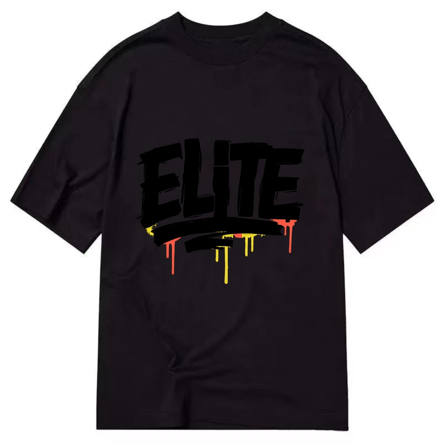 Bold typography design - "ELITE" - top tier, highest level - Classic T-shirt - Black