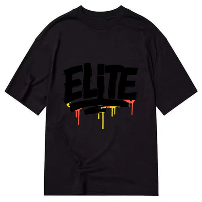 Bold typography design - "ELITE" - top tier, highest level - Classic T-shirt - Black