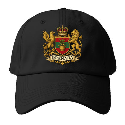 Grenada Heritage Badge  - Baseball Cap For Big Heads - Black