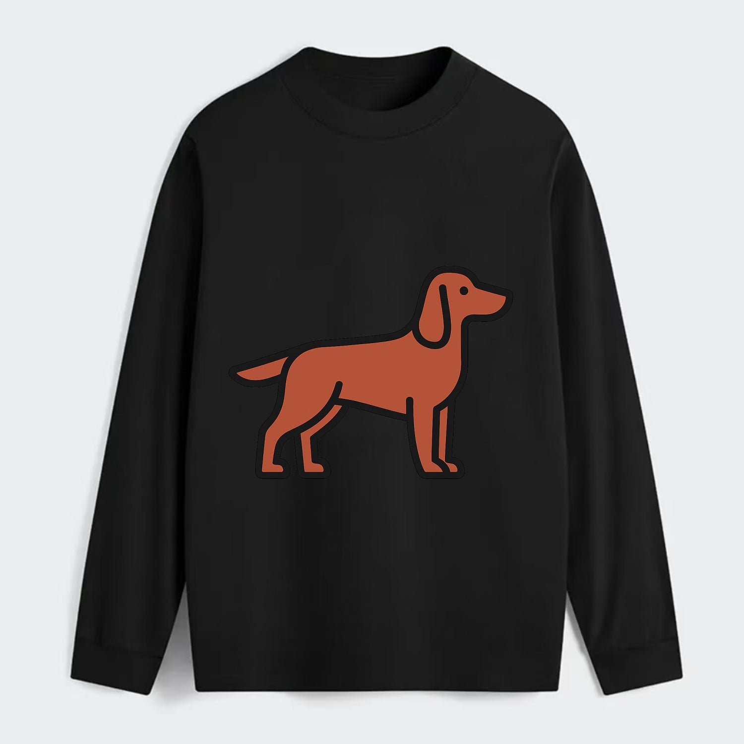 Irish Setter - Red/chestnut flat side profile - Classic Long Sleeve Shirt - Black