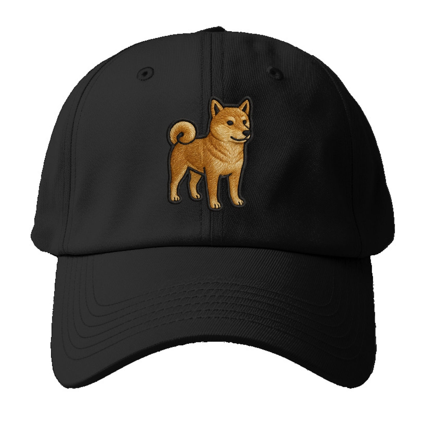 Shiba Inu - Trendy Japanese dog logo wit - Baseball Cap For Big Heads - Black