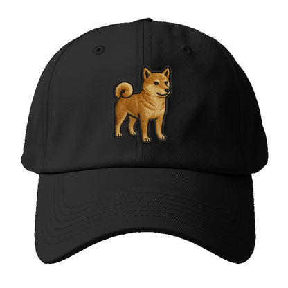 Shiba Inu - Trendy Japanese dog logo wit - Baseball Cap For Big Heads - Black