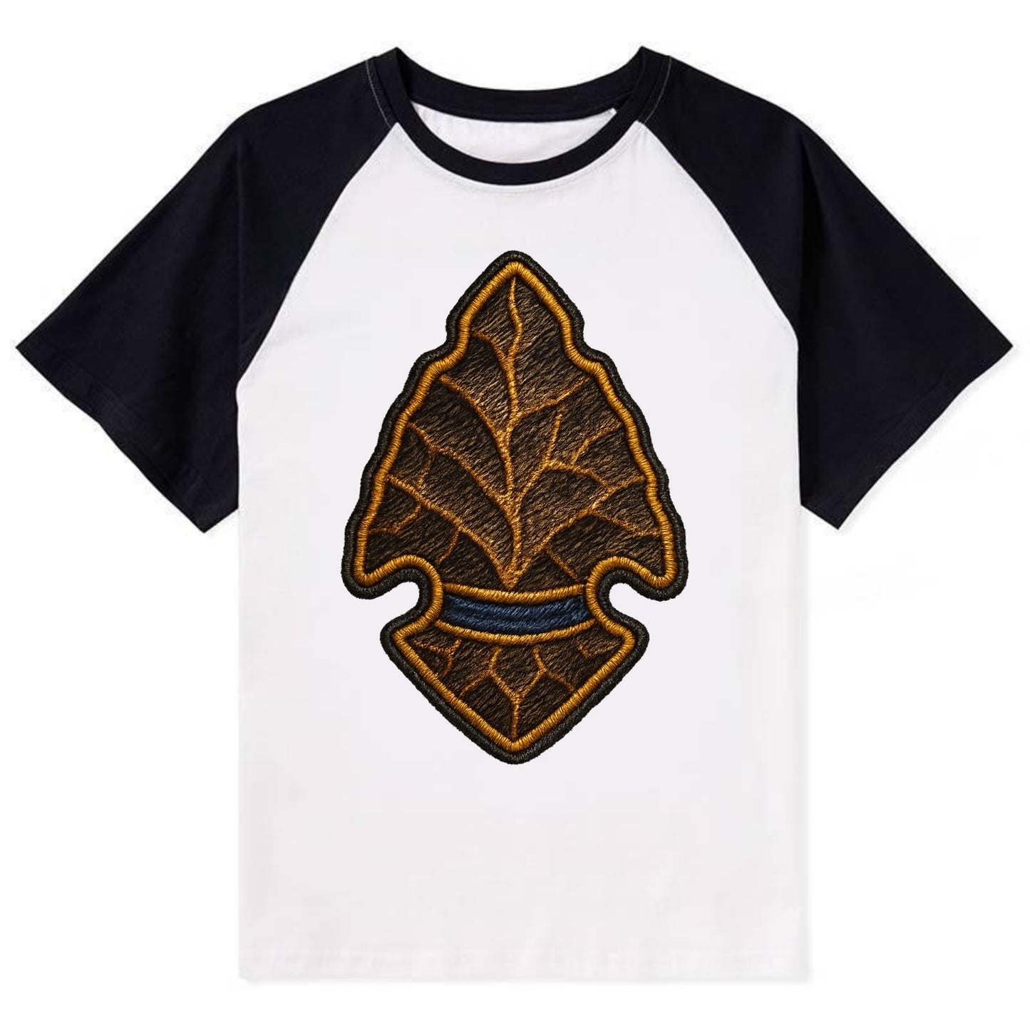Arrowhead  - Contrast Raglan T-shirt - Black