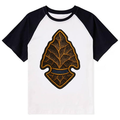 Arrowhead  - Contrast Raglan T-shirt - Black