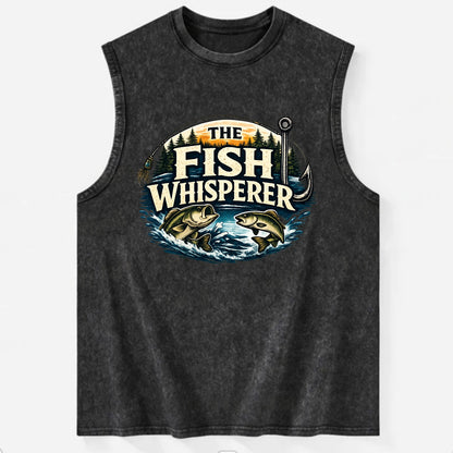The Fish Whisperer - Vintage Washed Tank - Black
