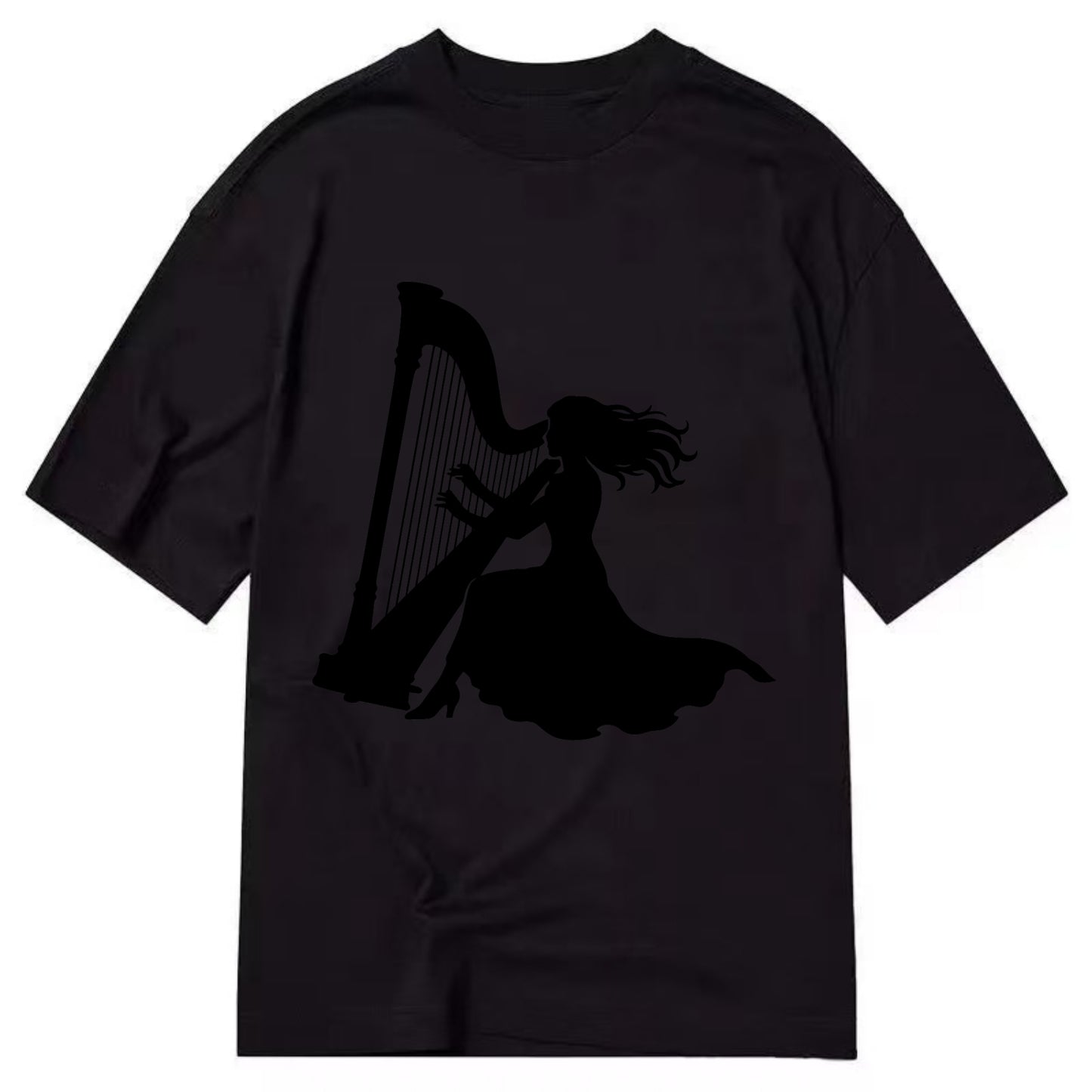 Harpist playing ethereal melody - Classic T-shirt - Black