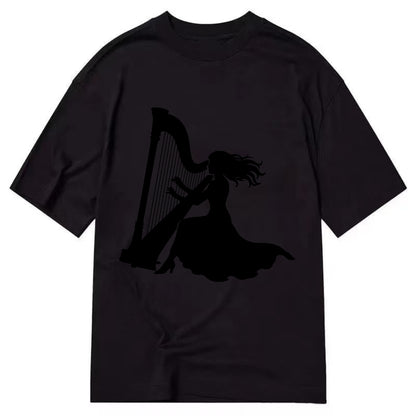 Harpist playing ethereal melody - Classic T-shirt - Black
