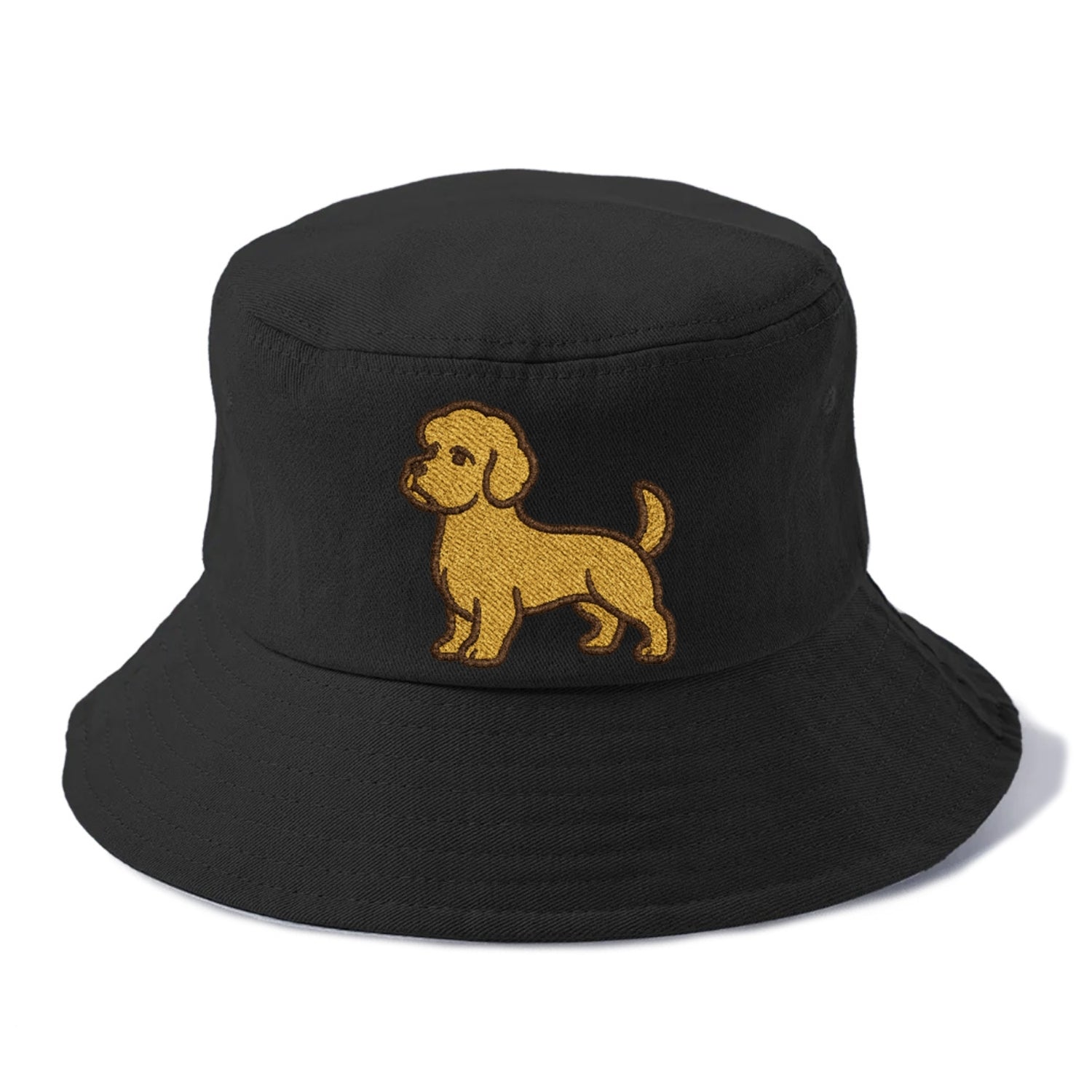 Dandie Dinmont Terrier Mustard Colored Pose Bucket Hat - Black
