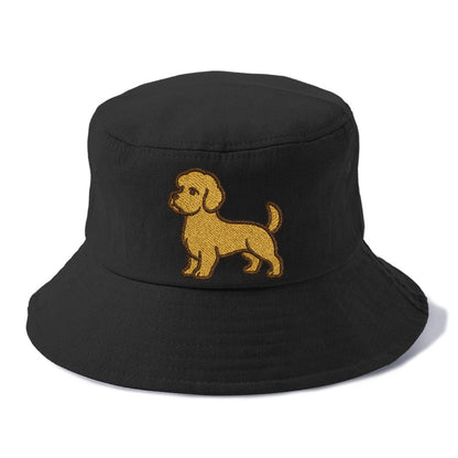 Dandie Dinmont Terrier Mustard Colored Pose Bucket Hat - Black