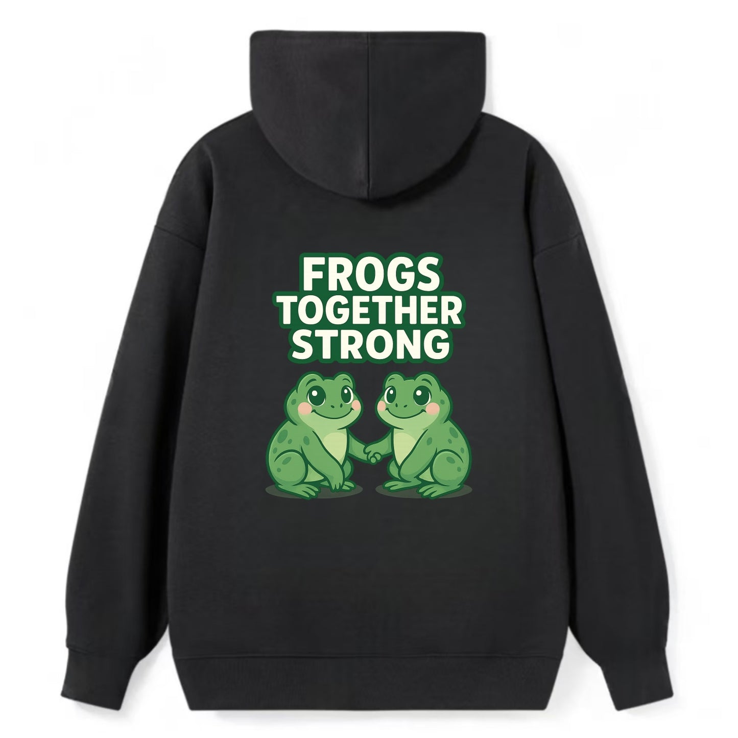 Frogs Together Strong 2 - Classic Pullover Hoodie - Black