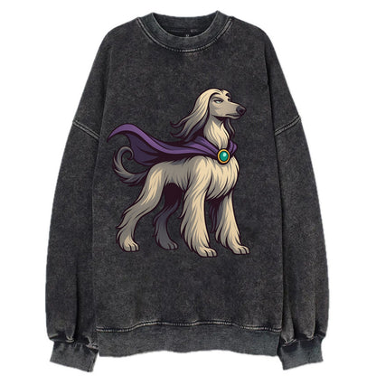 Afghan Hound Mystic Hero  - Vintage Sweatshirt - Black