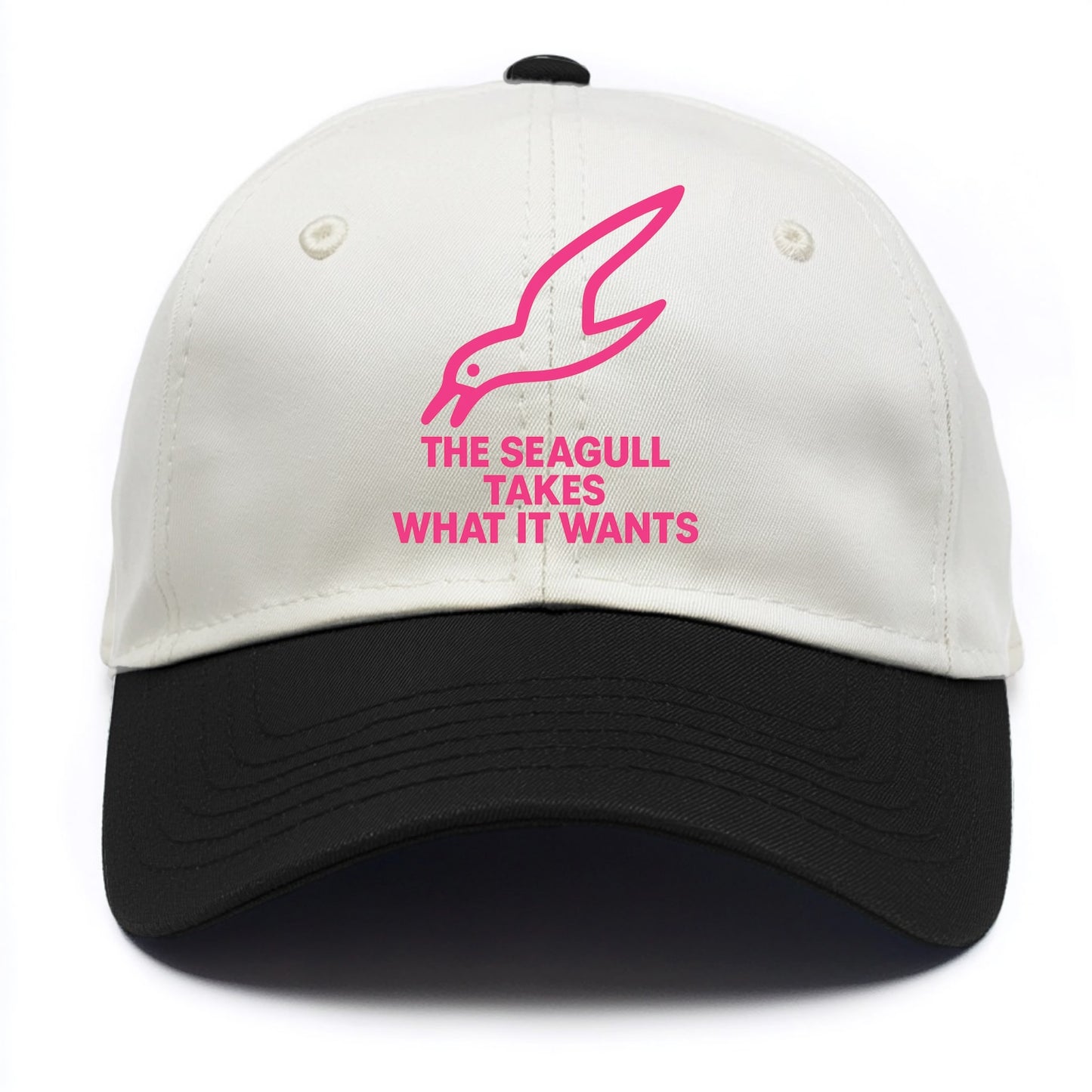 THE SEAGULL TAKES WHAT IT WANTS | Aggressive seagull diving down - Two Tone Cap - Black