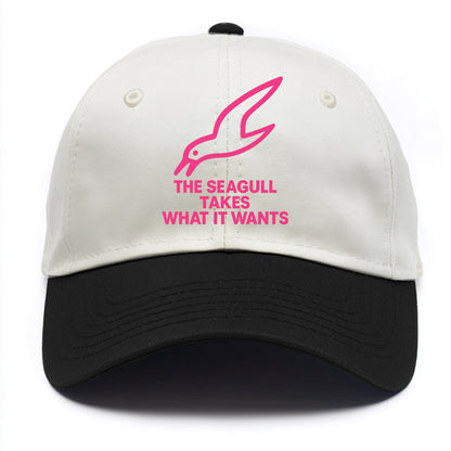 THE SEAGULL TAKES WHAT IT WANTS | Aggressive seagull diving down - Two Tone Cap - Black