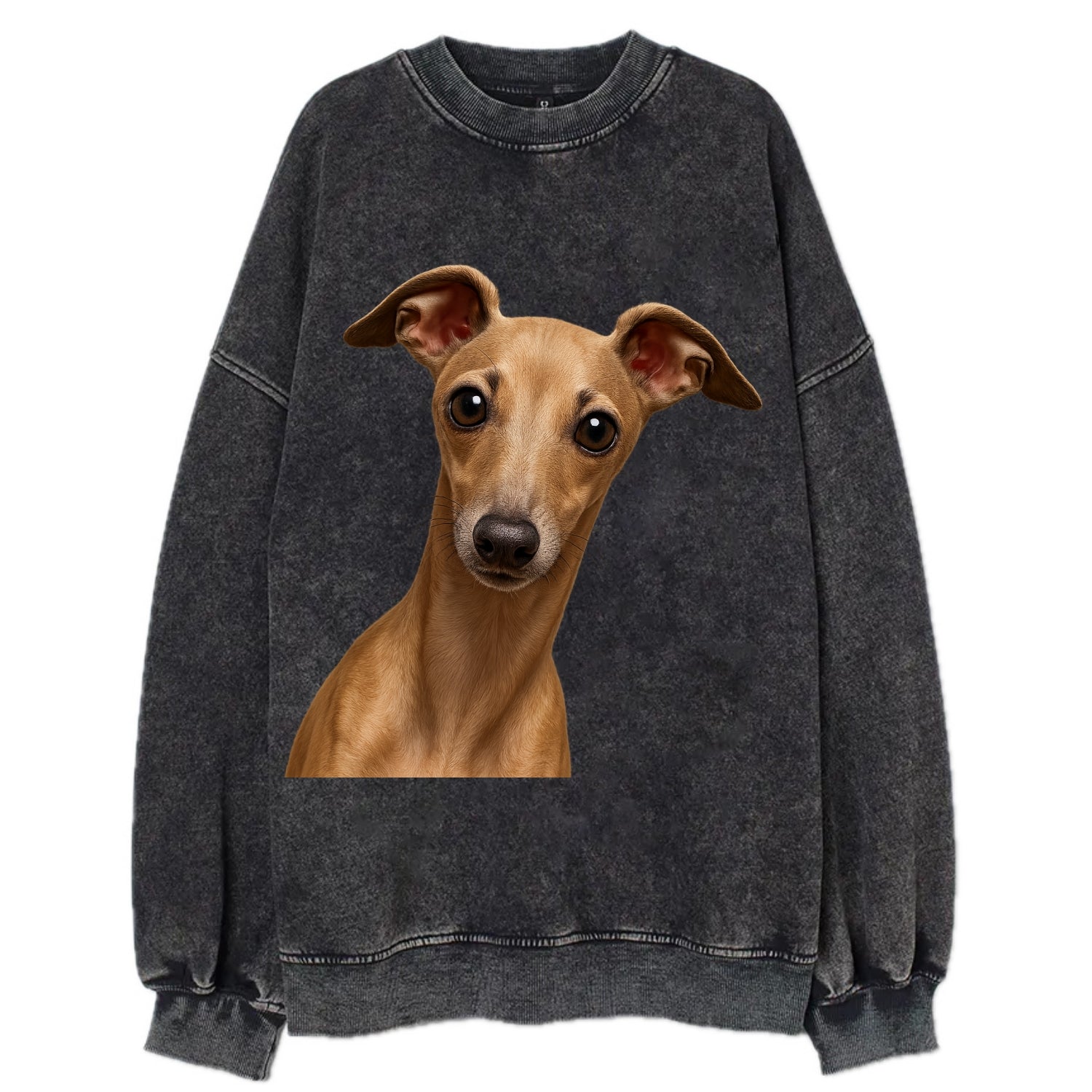 Italian Greyhound  - Vintage Sweatshirt - Black