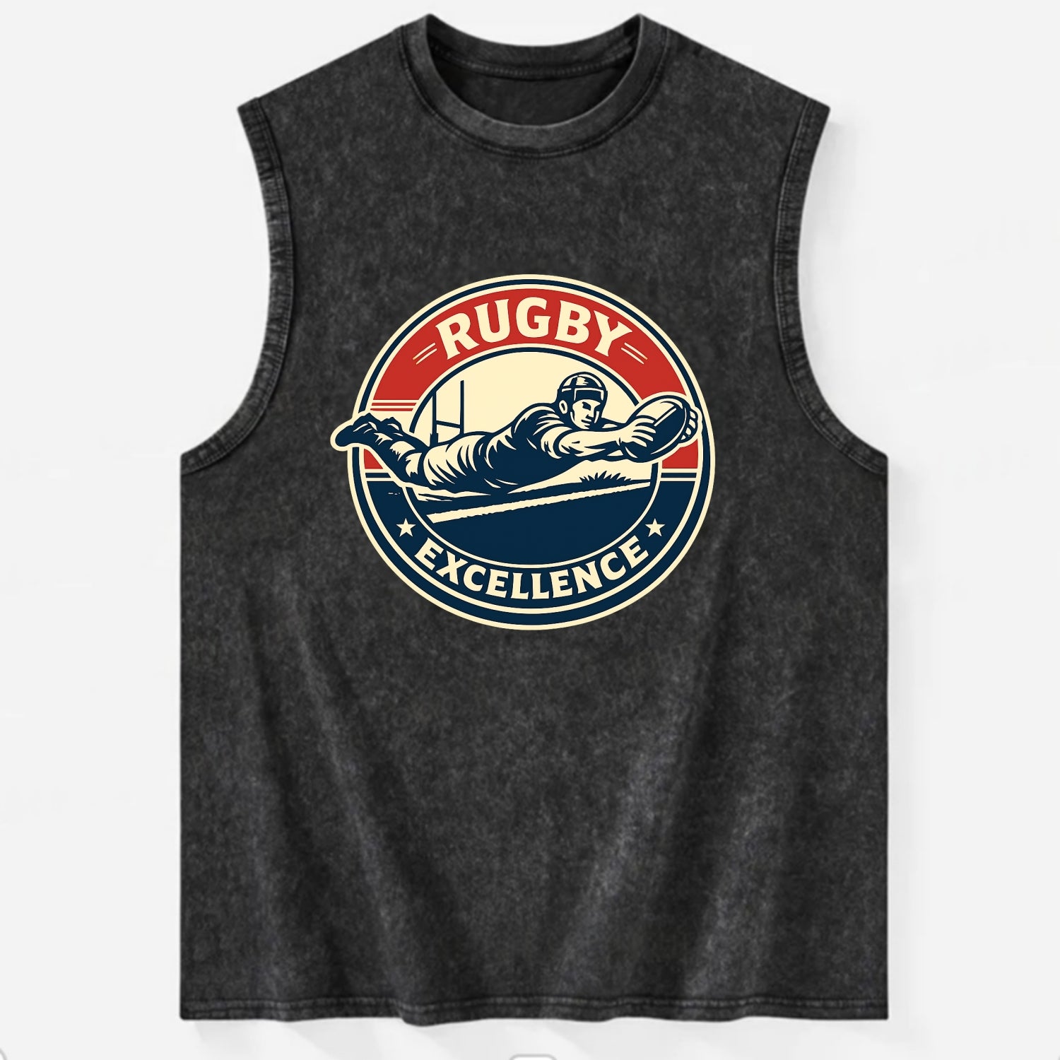 Epic Try Dive Emblem - Vintage Washed Tank - Black
