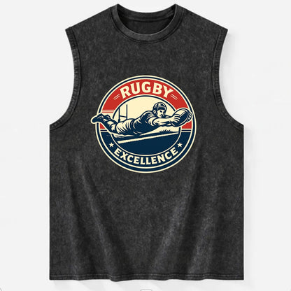 Epic Try Dive Emblem - Vintage Washed Tank - Black