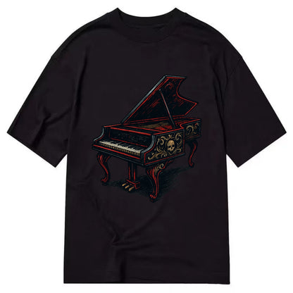 Harpsichord with baroque decorative styling - Classic T-shirt - Black