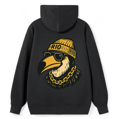 Rio Toucan - Classic Pullover Hoodie - Black