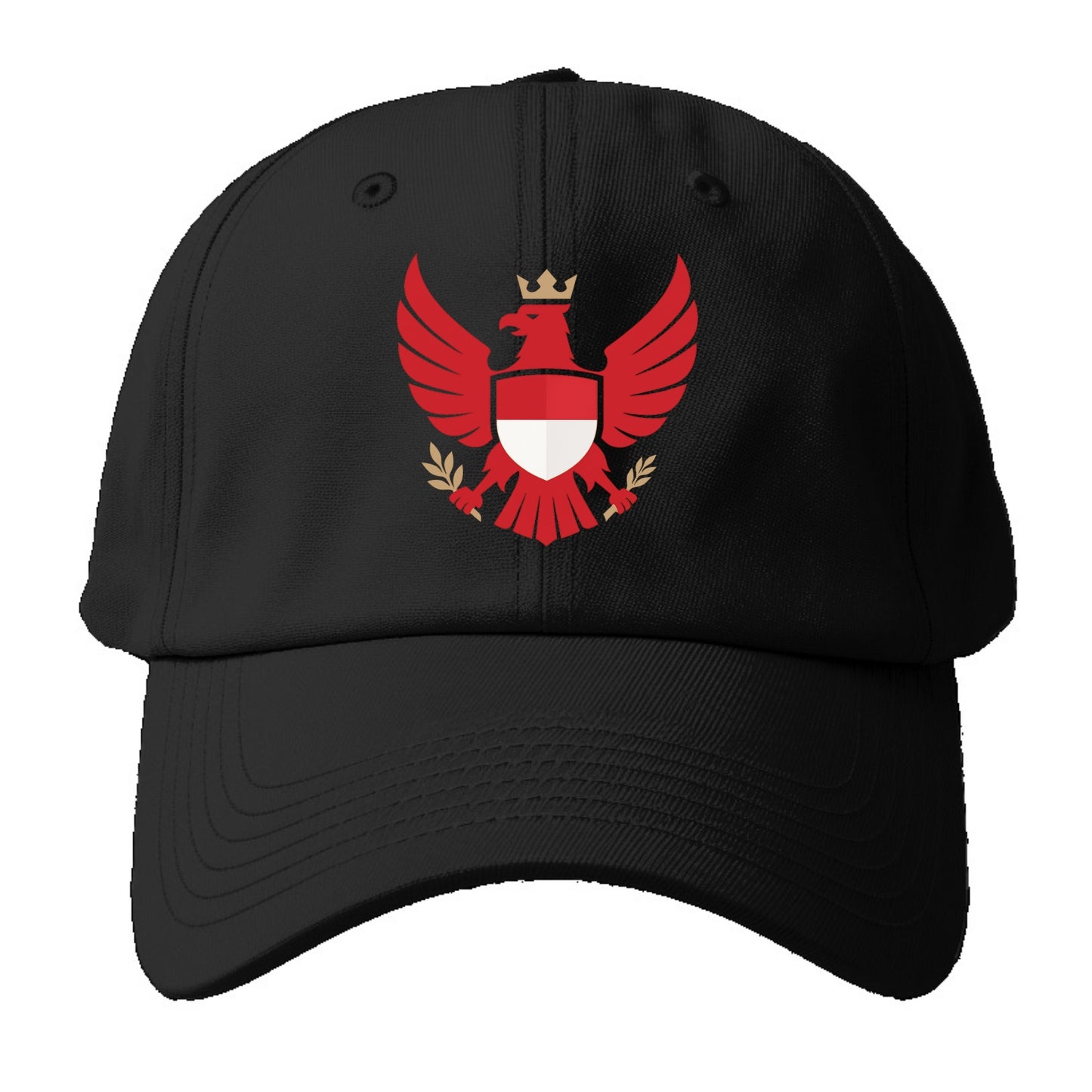 Indonesia Heritage Badge (heraldic Garuda With Indonesian Styling) Baseball Cap For Big Heads - Black