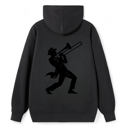 Trombone player jazz improvisation - Classic Pullover Hoodie - Black