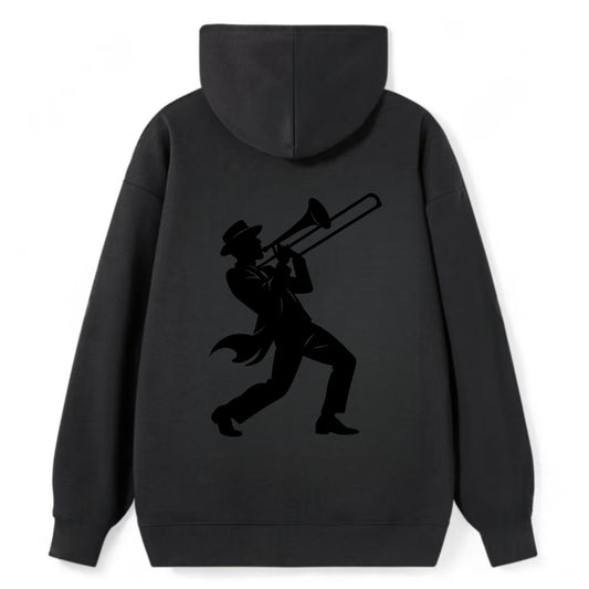 Trombone player jazz improvisation - Classic Pullover Hoodie - Black