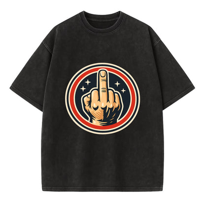 Defiant Spirit Emblem - Vintage T-shirt - Black