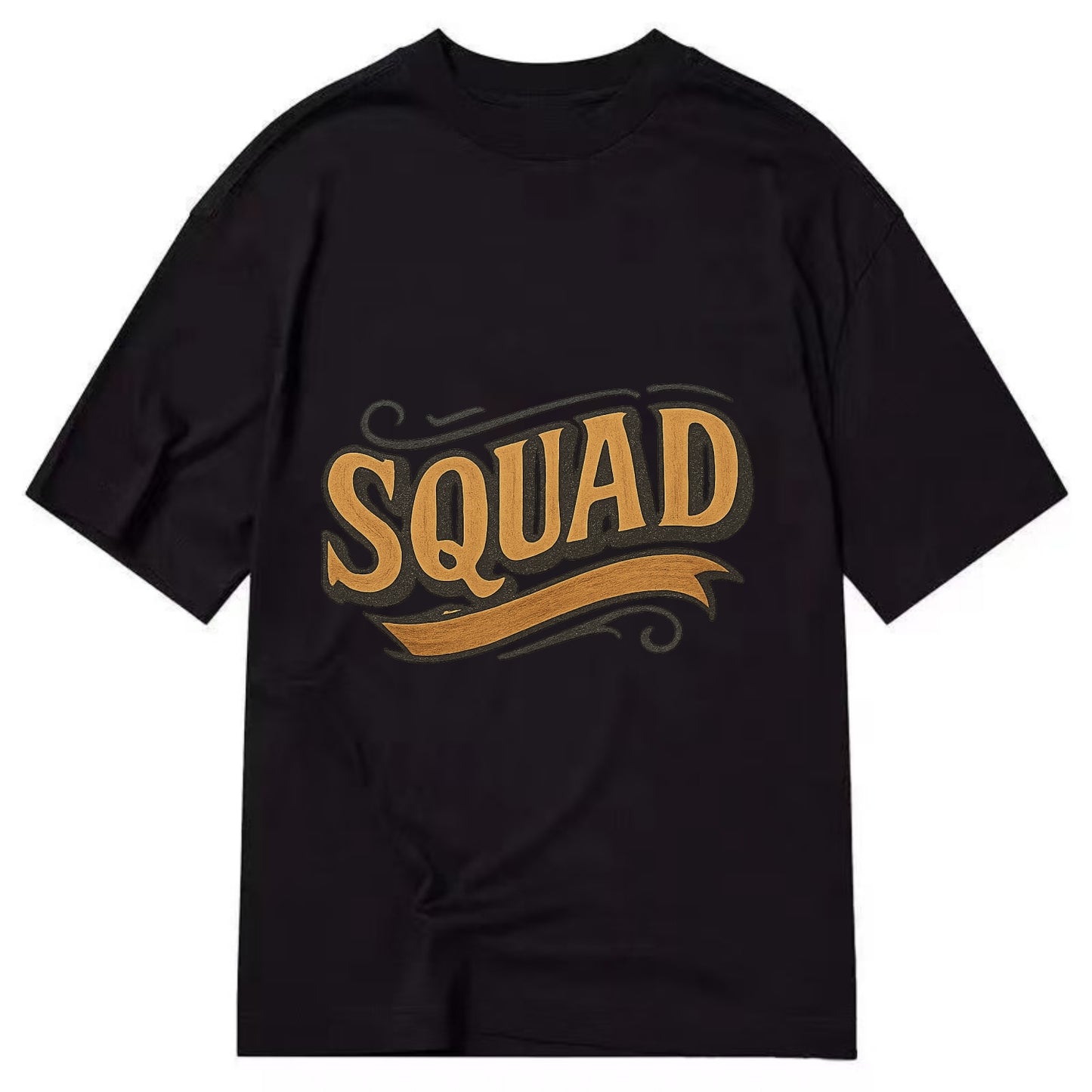 Bold typography design - "SQUAD" - your crew, your people - Classic T-shirt - Black