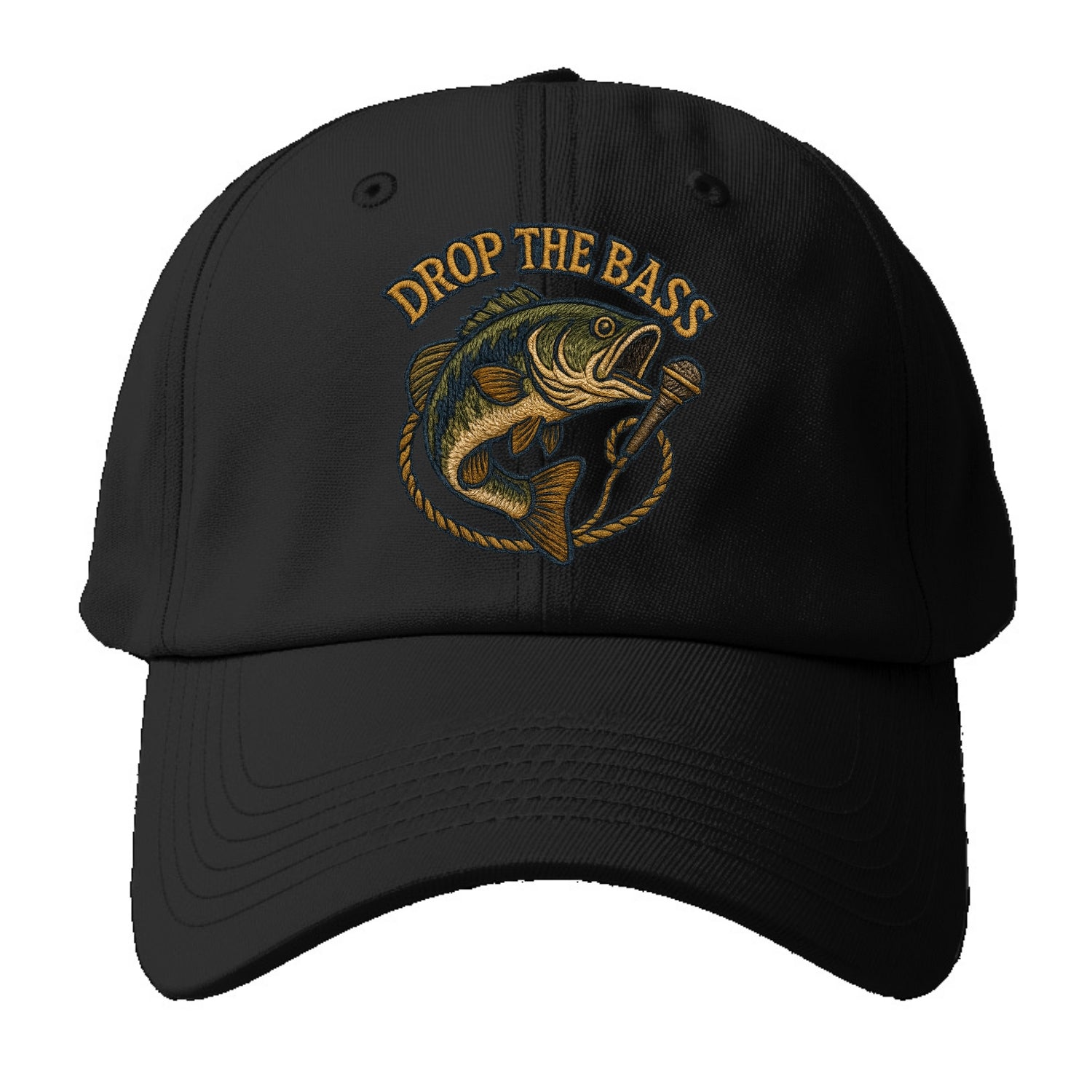 Drop The Bass  - Baseball Cap - Black