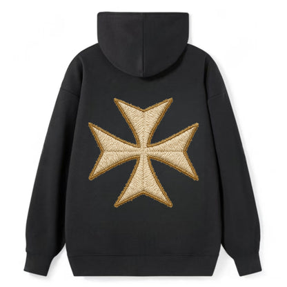 Hospitaller Cross  - Classic Pullover Hoodie - Black