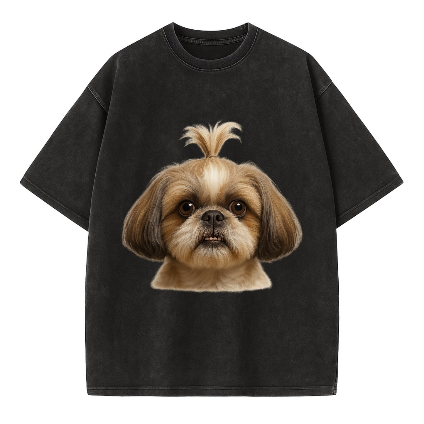 Shih Tzu  - Vintage T-shirt - Black