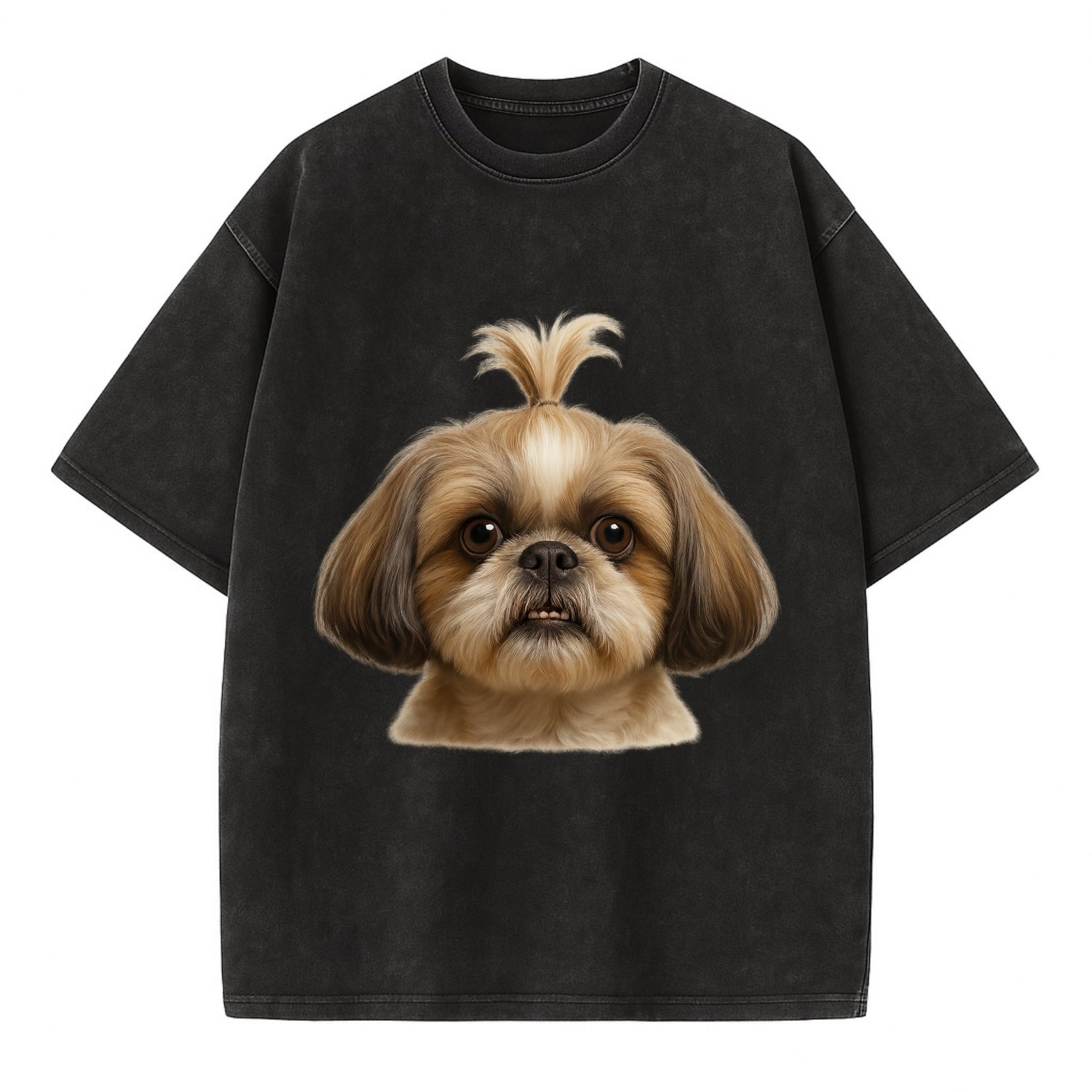 Shih Tzu  - Vintage T-shirt - Black
