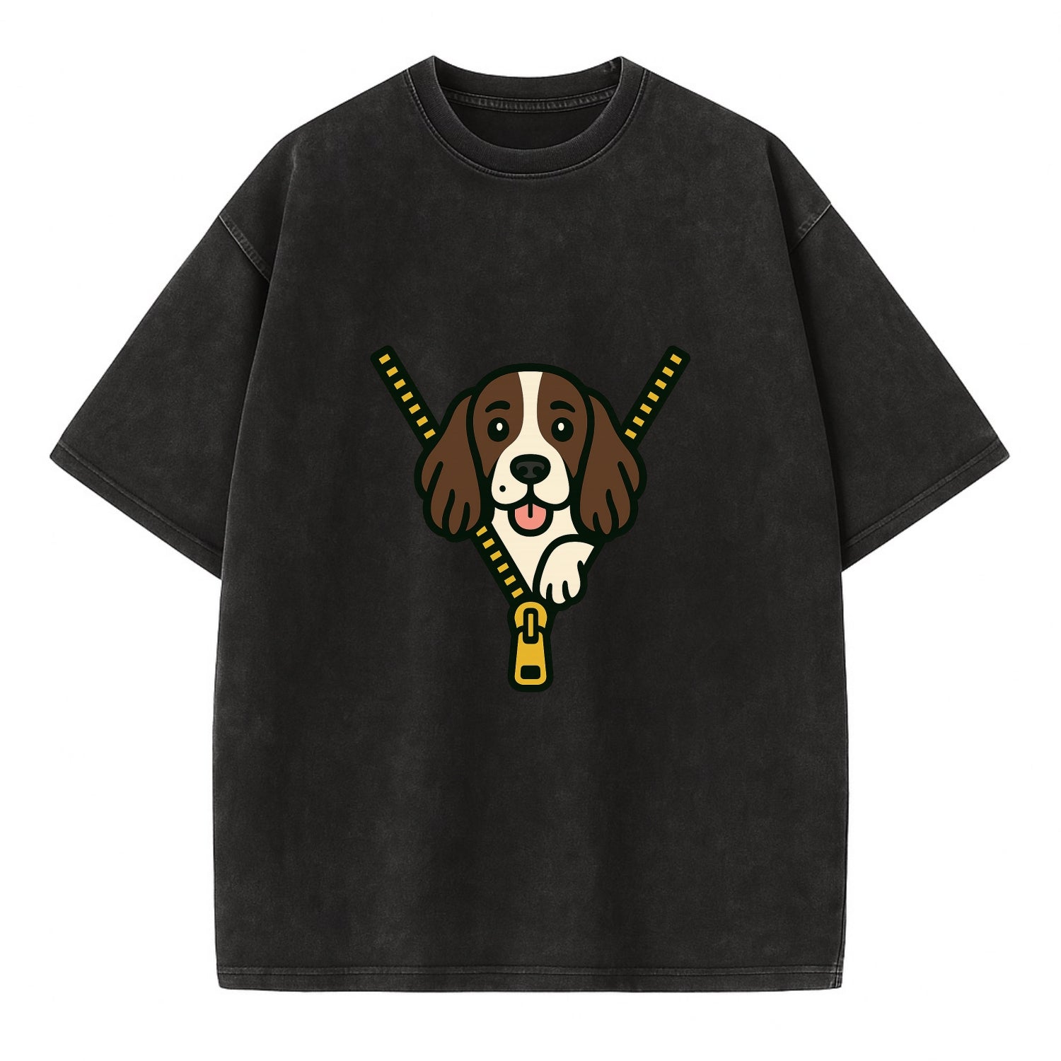 English Springer Spaniel - Vintage T-shirt - Black