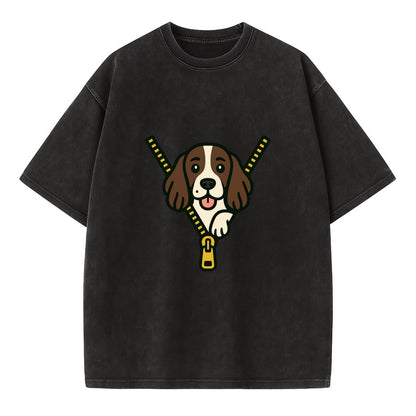 English Springer Spaniel - Vintage T-shirt - Black