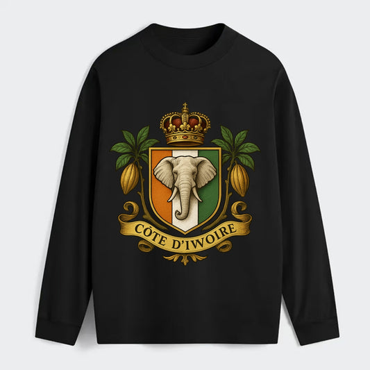 Ivory Coast Royal Logo - Classic Long Sleeve Shirt - Black