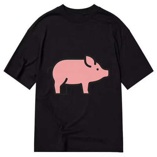 Pig - Pink farm pig flat side profile - Classic T-shirt
