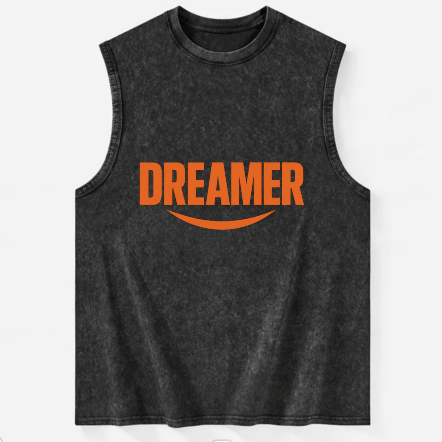 Bold typography design - "DREAMER" - imagination, seeing possibilities - Vintage Washed Tank - Black