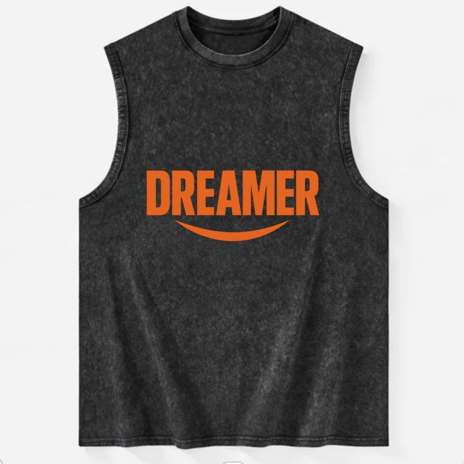 Bold typography design - "DREAMER" - imagination, seeing possibilities - Vintage Washed Tank - Black