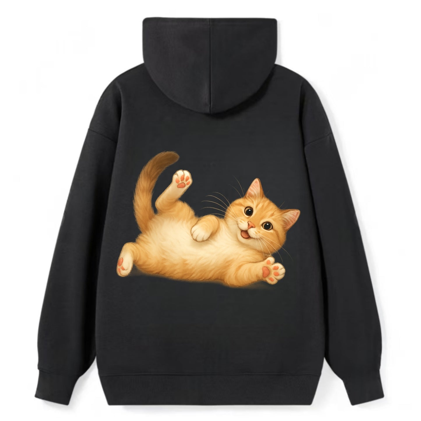 Therapy Cat  - Classic Pullover Hoodie - Black