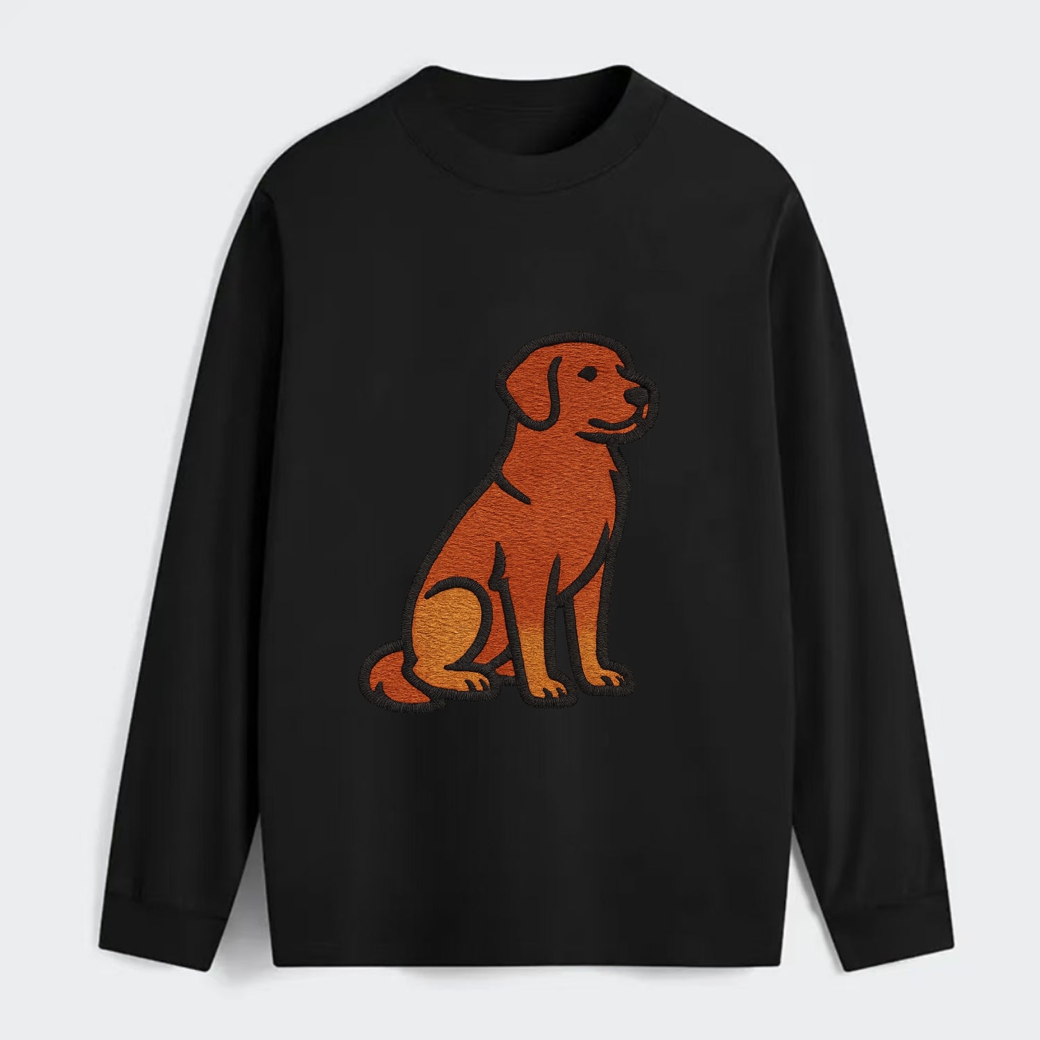 Nova Scotia Duck Tolling Retriever - Red embroidered pose - Classic Long Sleeve Shirt - Black