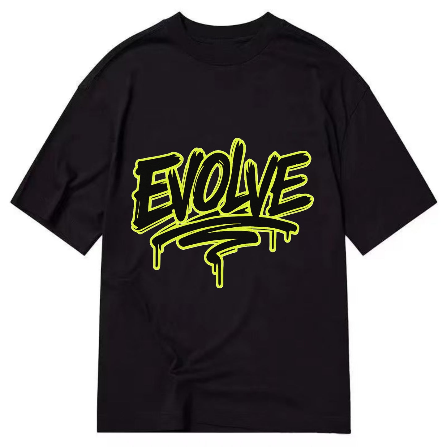 Bold typography design - "EVOLVE" - changing, becoming better - Classic T-shirt - Black