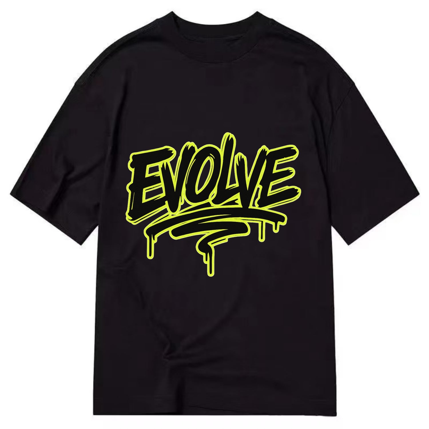 Bold typography design - "EVOLVE" - changing, becoming better - Classic T-shirt - Black