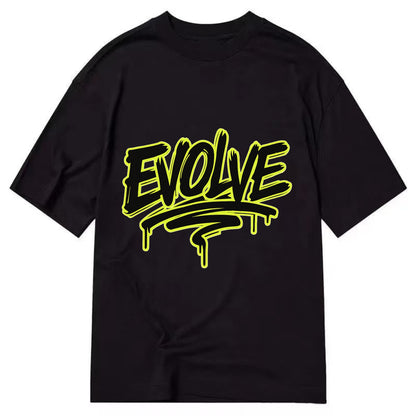 Bold typography design - "EVOLVE" - changing, becoming better - Classic T-shirt - Black