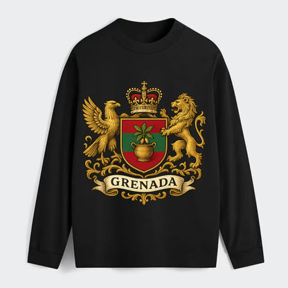 Grenada Heritage Badge  - Classic Long Sleeve Shirt - Black