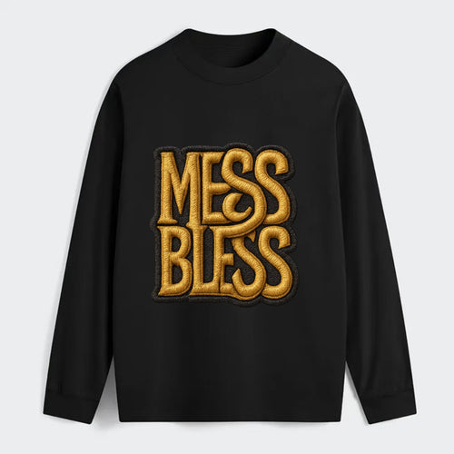 MESS;BLESS UP Gold Metallic Visor - Classic Long Sleeve Shirt