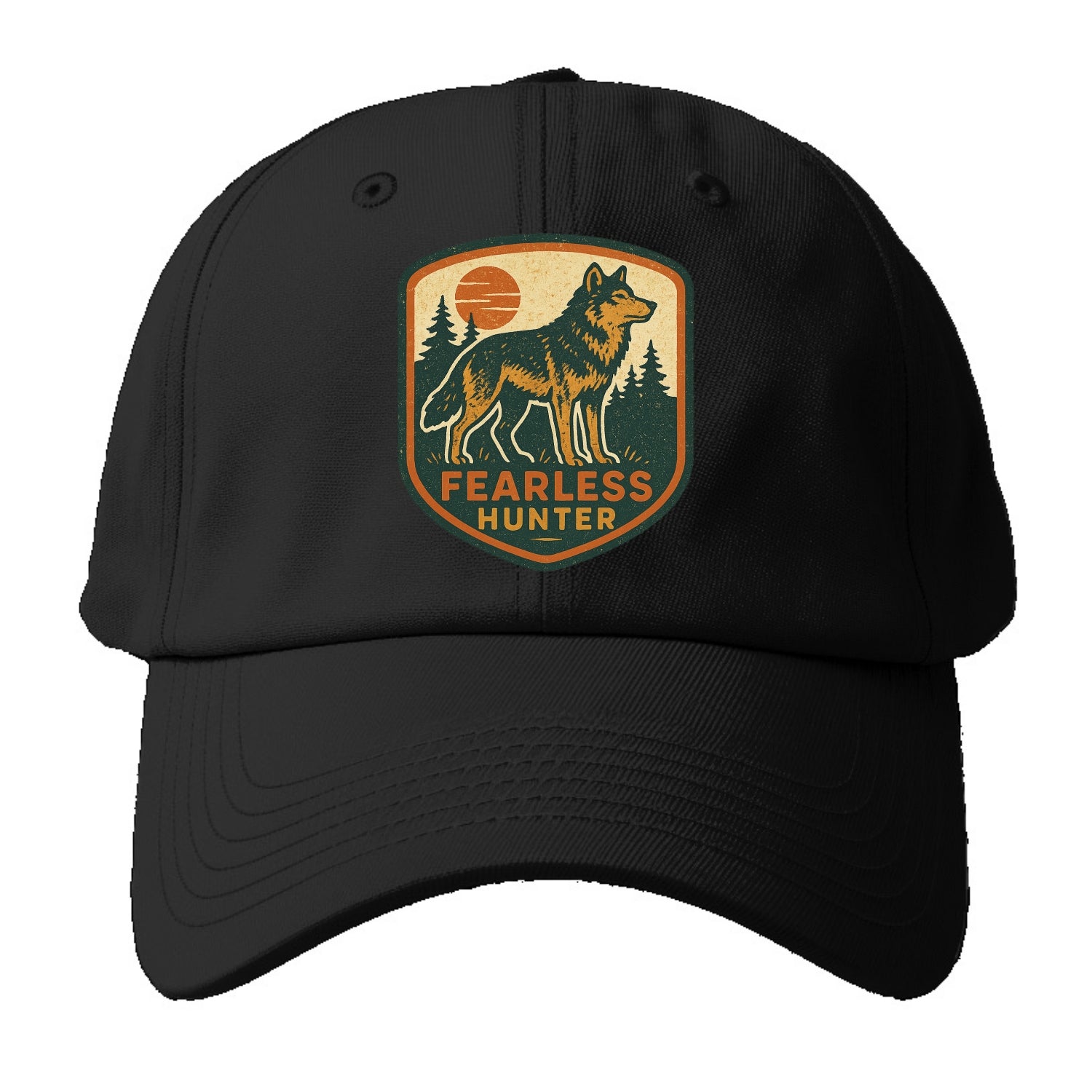 Fearless Hunter  - Baseball Cap For Big Heads - Black