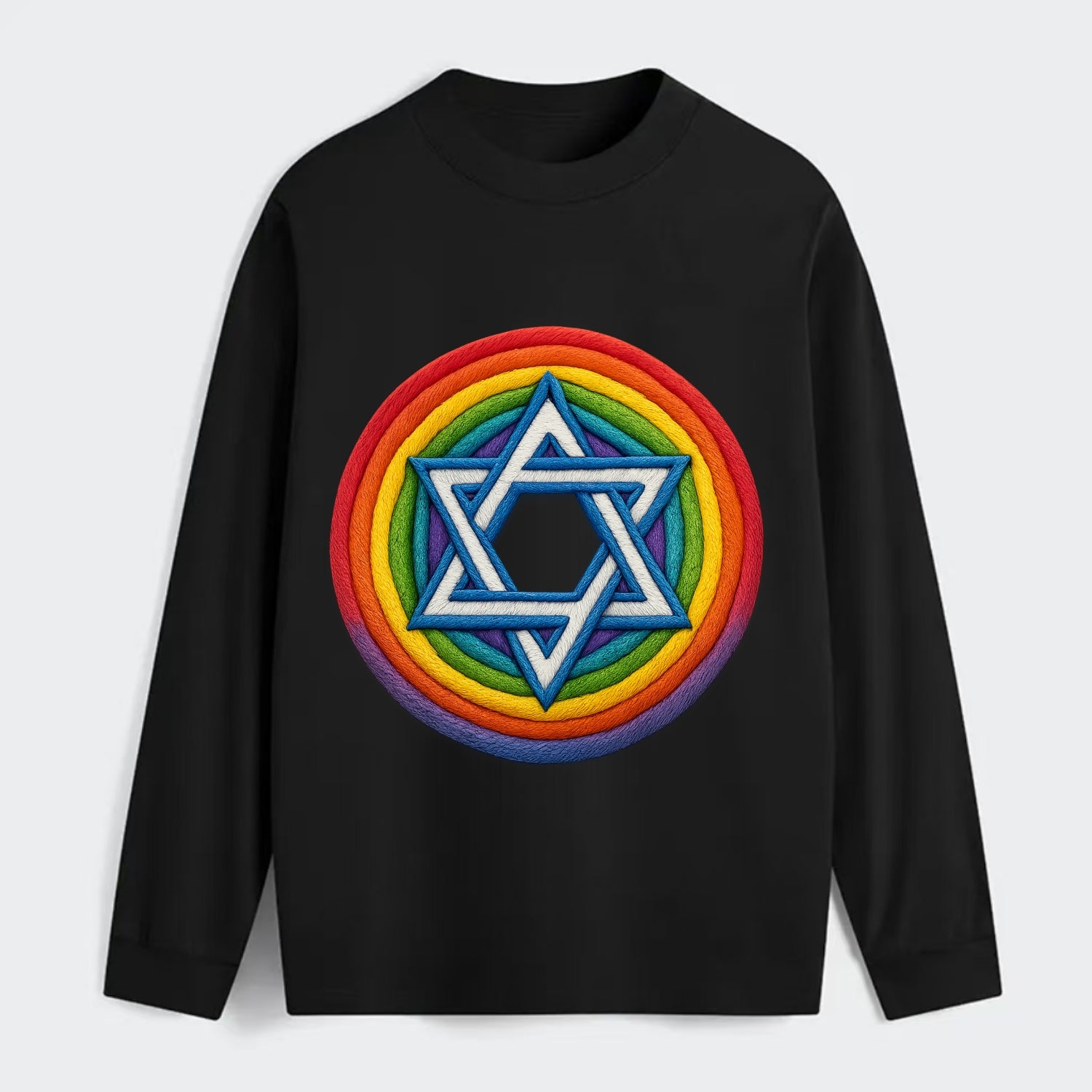 Star of David  - Classic Long Sleeve Shirt - Black