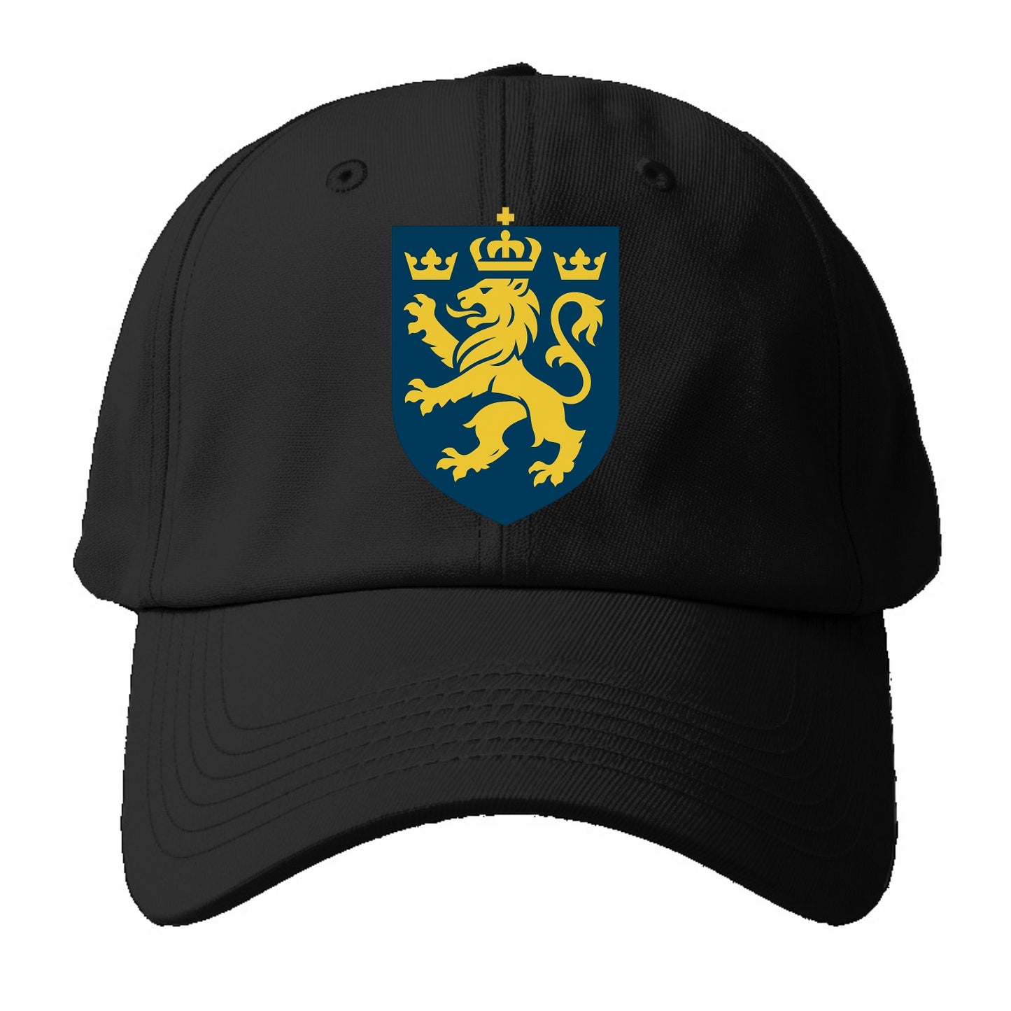 Sweden Three Crowns Emblem - Baseball Cap For Big Heads - Black